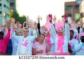 participantes, alinhou, em, a, linha começar, para, a, 2012, raça, para, a, cura, em, pouca rocha, arkansas, ligado, outubro, 20, 2012.