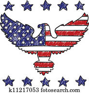 Patriotic American Eagle sketch Patriotic American Eagle sketch