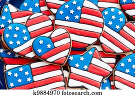 patriótico, biscoitos