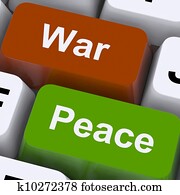 paz, guerra, llaves, exposiciones, no, conflicto, o, agresión