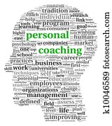 personal, entrenamiento, en, etiqueta, nube