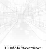 perspectiva, esboço, fundo