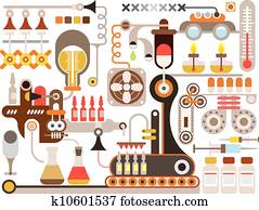 Pharmaceutical factory, medical lab