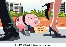 Piggy bank panhandling