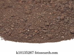 pile dirt isolated on white 