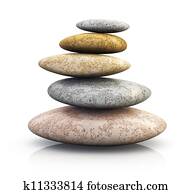 Pile of pebbles for spa therapy