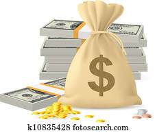 Piles of money Piles of money
