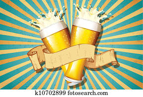 pilsglas, in, früher, hintergrund pilsglas, in, früher, hintergrund