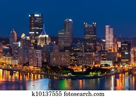 Pittsburgh skyline.