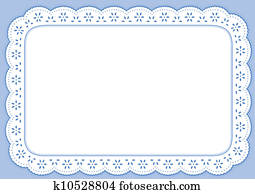 Placemat, Pastel Blue Eyelet Lace Placemat, Pastel Blue Eyelet Lace
