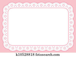 Placemat, Pastel Pink Eyelet Lace Placemat, Pastel Pink Eyelet Lace