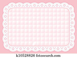Placemat Quilted Pastel Eyelet Lace Placemat Quilted Pastel Eyelet Lace