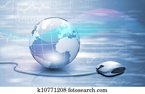 Planet earth and technology background Planet earth and technology background