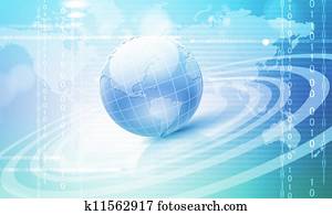 Planet earth and technology background Planet earth and technology background