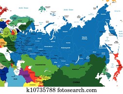 Political map of Russia