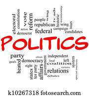 Politics Word Cloud Concept in Red Letters Politics Word Cloud Concept in Red Letters
