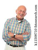 Portrait of a happy senior man smiling