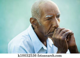 Portrait of sad bald senior man Portrait of sad bald senior man