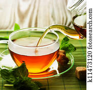 Pouring Herbal Tea Pouring Herbal Tea