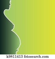 Silhouette Of Pregnant Woman Clip Art K Fotosearch