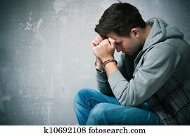 preso, adolescente, com, algemas