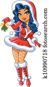 Pretty Mistletoe Girl Pretty Mistletoe Girl