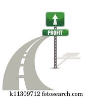 Profit road illustration design Profit road illustration design