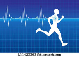 Pulse of running athlete Pulse of running athlete