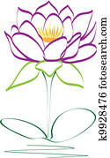 Purple lotus flower vector Purple lotus flower vector
