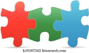 puzzel, drei, farbe puzzel, drei, farbe