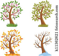 quatro estações, árvore