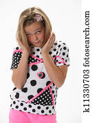 Questioning Surprised young girl