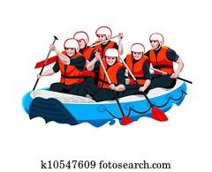 rafting, équipe