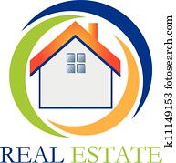 Real estate house logo