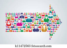 red, grupo, dirección