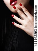 Red nails and lips Red nails and lips