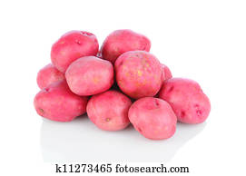 Red Potatoes on White