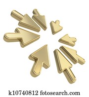 redondo, copyspace, quadro, feito, de, rato, cursor, ponteiros