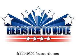 Register to vote illustration Register to vote illustration