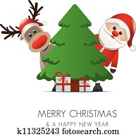 reindeer santa claus christmas gift