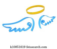 representation of angel wings and halo representation of angel wings and halo