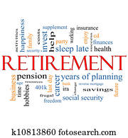 Retirement Word Cloud Concept Retirement Word Cloud Concept