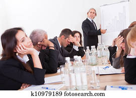 retrato, de, triste, equipe negócio