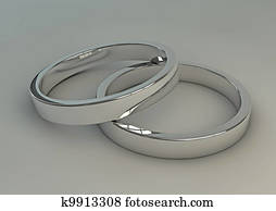 Wedding rings Drawing | k7137992 | Fotosearch