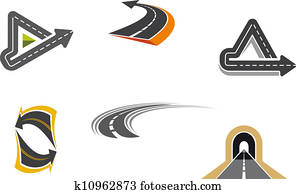 Road and highway symbols