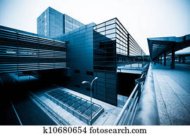 road go through the modern office building