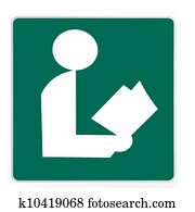 road sign - library green road sign - library green