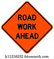 Road Work Ahead Sign