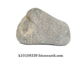 Rock boulder on white Rock boulder on white