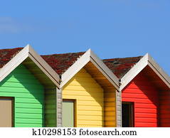 Row Of Beach Huts
